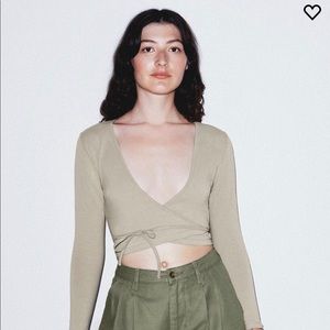 American Apparel Cotton Spandex Wrap Top